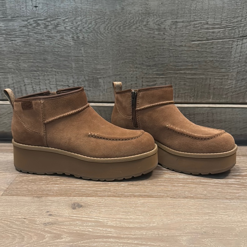 Ugg Suede Platform Ankle Boots